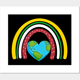 Earth day rainbow Posters and Art